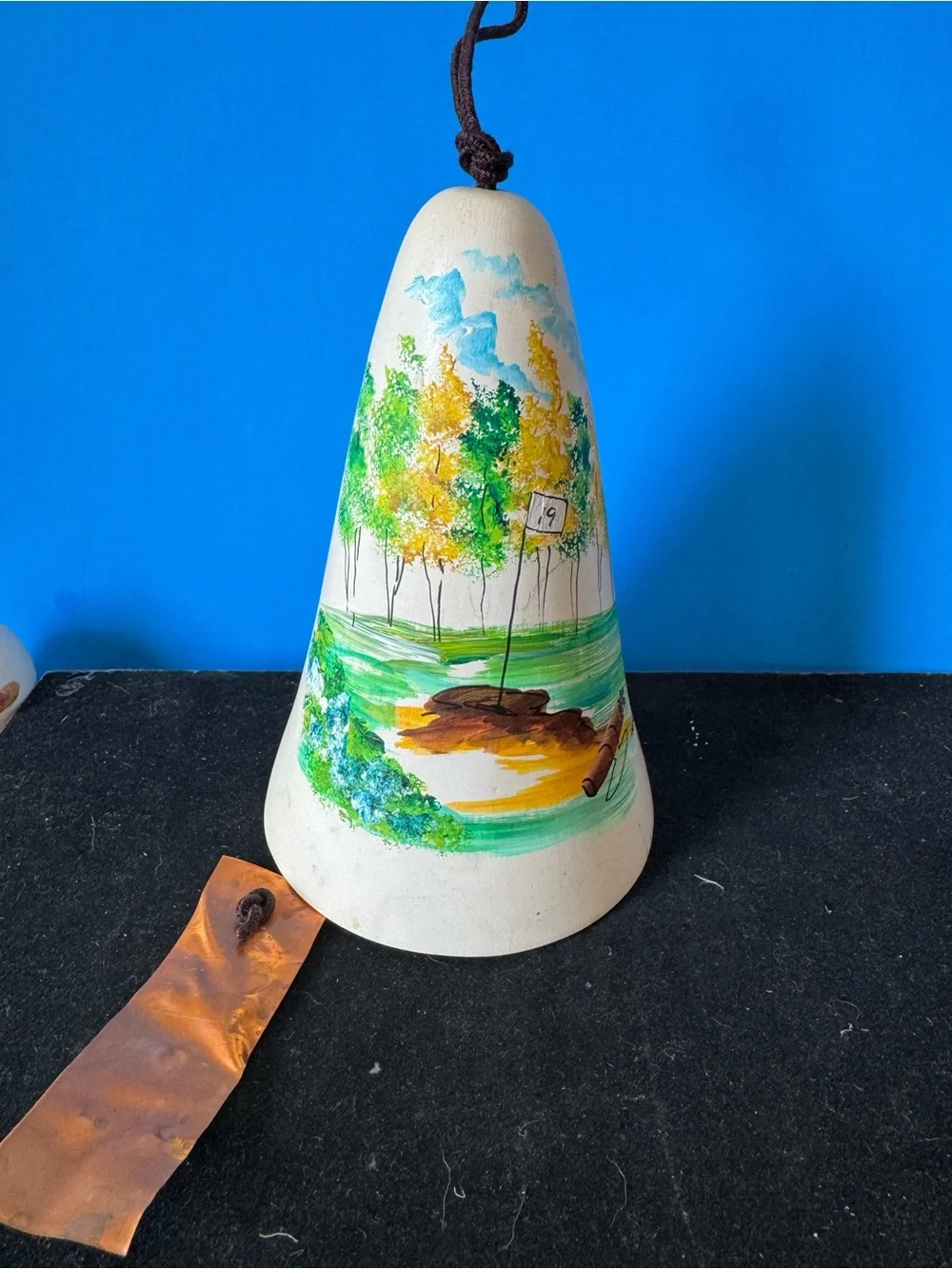 Vintage 1970 Dobe of Arizona ceramic wind chime bell